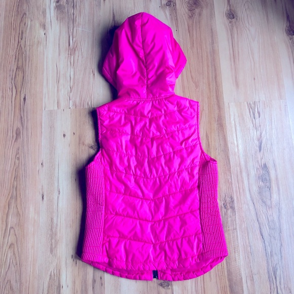 CITY STREETS Puffer Vest w/ Hood Pink XS Women’s - Picture 2 of 14